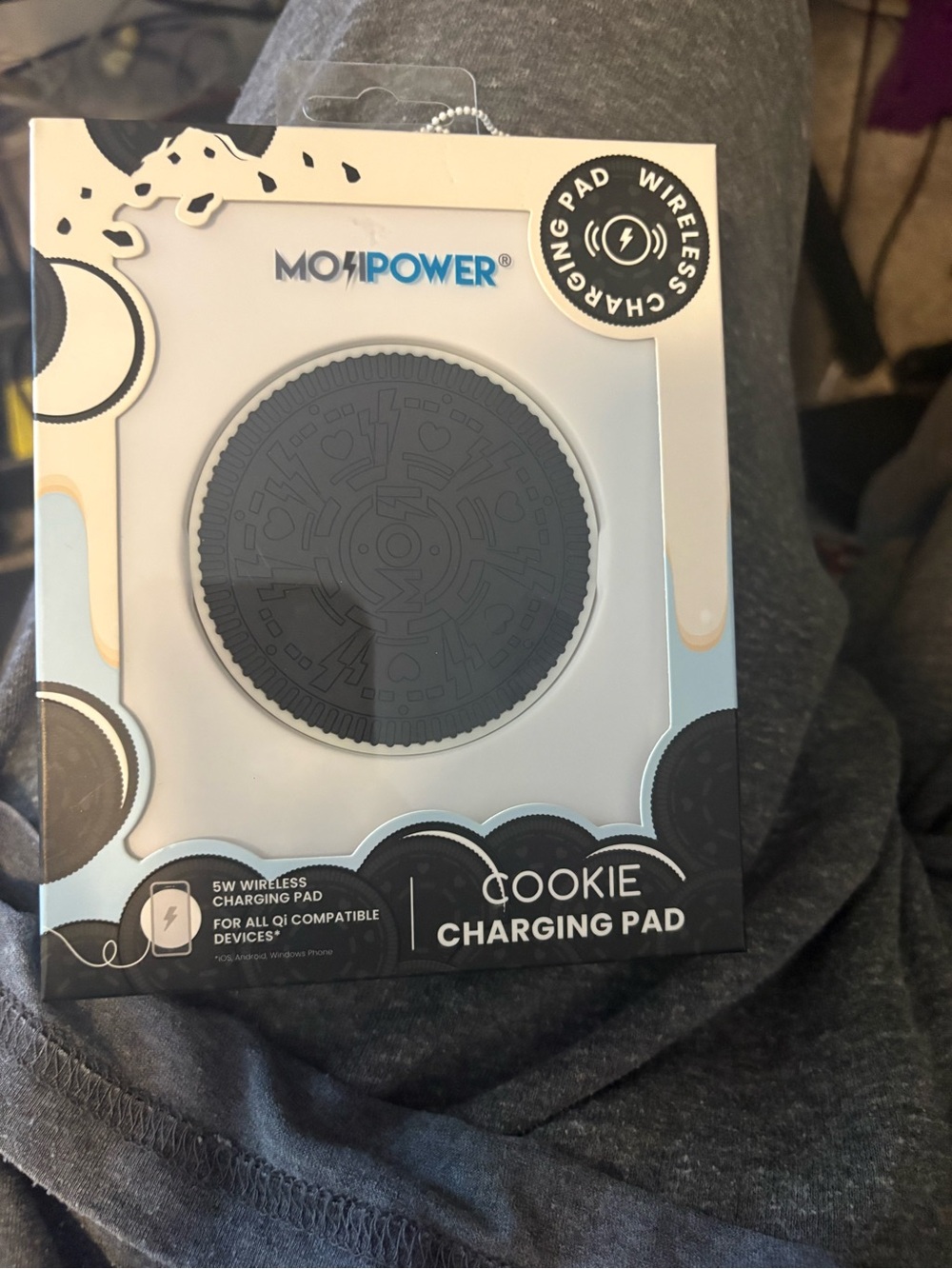 MO4POWER Cookie Wireless Charging Pad — Black